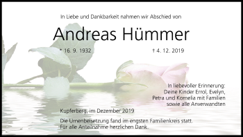 Anzeige von Andreas Hümmer von MGO