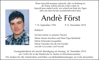 Anzeige von Andrè Först von MGO