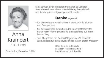 Anzeige von Anna Krampert von MGO