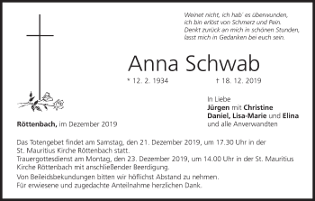 Anzeige von Anna Schwab von MGO