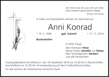 Anzeige von Anni Konrad von MGO