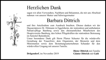 Anzeige von Barbara Dittrich von MGO