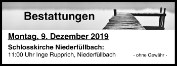 Anzeige von Bestattungen vom 09.12.2019 von MGO