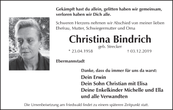 Anzeige von Christina Bindrich von MGO