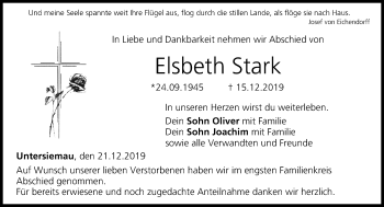 Anzeige von Elsbeth Stark von MGO