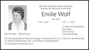 Anzeige von Emilie Wolf von MGO