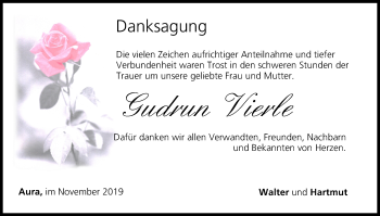 Anzeige von Gudrun Vierle von MGO