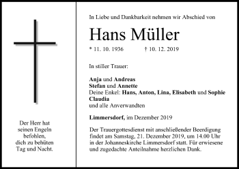 Anzeige von Hans Müller von MGO