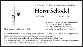 Anzeige von Horst Schödel von MGO
