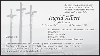 Anzeige von Ingrid Albert von MGO