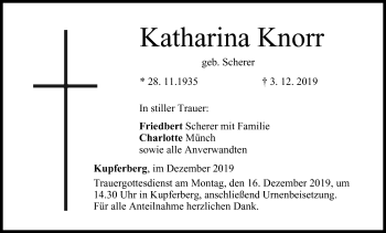 Anzeige von Katharina Knorr von MGO