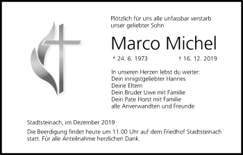 Anzeige von Marco Michel von MGO