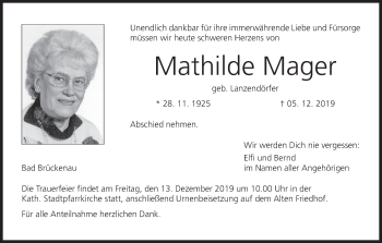Anzeige von Mathilde Mager von MGO