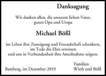 Anzeige von Michael Bößl von MGO