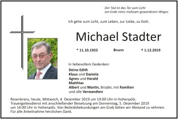 Anzeige von Michael Stadter von MGO