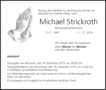 Anzeige von Michael Strickroth von MGO