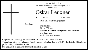 Anzeige von Oskar Leuxner von MGO