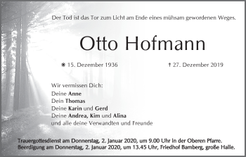 Anzeige von Otto Hofmann von MGO