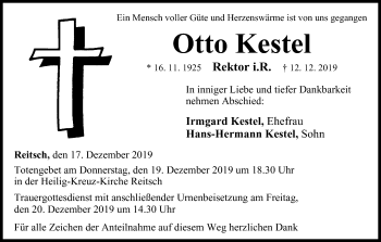Anzeige von Otto Kestel von MGO
