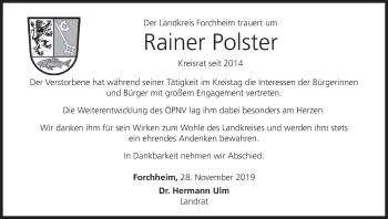 Anzeige von Rainer Polster von MGO