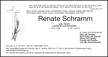 Anzeige von Renate Schramm von MGO