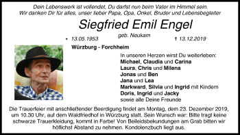 Anzeige von Siegfried Emil Engel von MGO