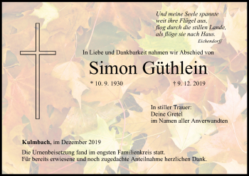 Anzeige von Simon Güthlein von MGO
