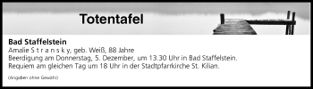 Anzeige von Totentafel vom 04.12.2019 von MGO