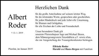 Anzeige von Albert Roder von MGO