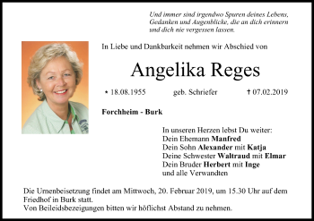 Anzeige von Angelika Reges von MGO