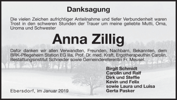 Anzeige von Anna Zillig von MGO