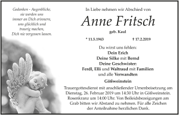 Anzeige von Anne Fritsch von MGO