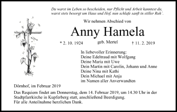 Anzeige von Anny Hamela von MGO