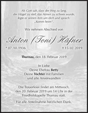 Anzeige von Anton Häfner von MGO