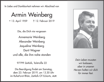 Anzeige von Armin Weinberg von MGO