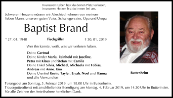 Anzeige von Baptist Brand von MGO