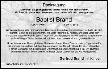 Anzeige von Baptist Brand von MGO