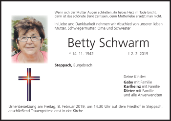 Anzeige von Betty Schwarm von MGO