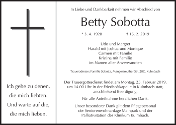 Anzeige von Betty Sobotta von MGO