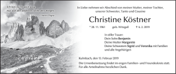 Anzeige von Christine Köstner von MGO