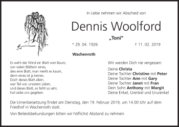 Anzeige von Dennis Woolford von MGO