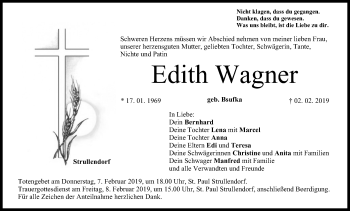 Anzeige von Edith Wagner von MGO