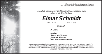 Anzeige von Elmar Schmidt von MGO