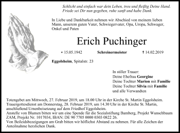 Anzeige von Erich Puchinger von MGO