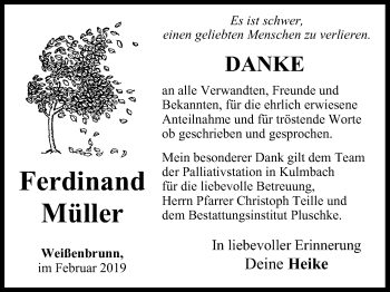 Anzeige von Ferdinand Müller von MGO