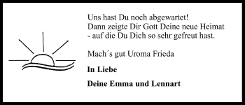 Anzeige von Frieda  von MGO