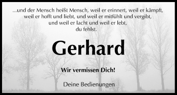 Anzeige von Gerhard  von MGO