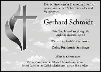 Anzeige von Gerhard Schmidt von MGO