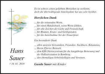Anzeige von Hans Sauer von MGO