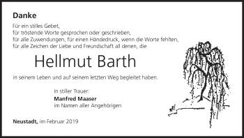 Anzeige von Hellmut Barth von MGO
